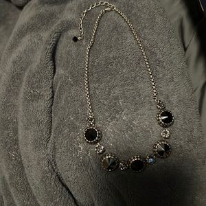 Black/Clear Crystal Necklace